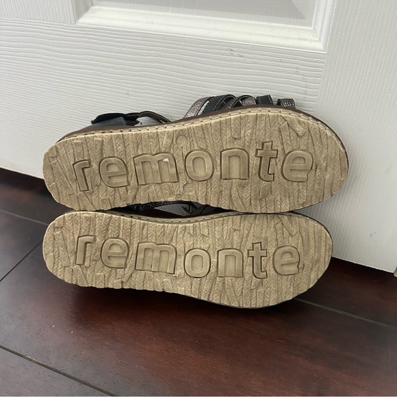 Size 8 (38) Remonte R2756-02 PROMIZE Black Leather Womens Flat Sandals - Picture 8 of 8